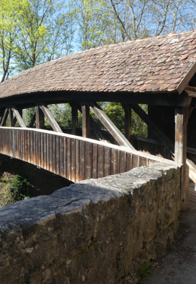Rothenburg ob der Tauber - Fußgängerbrücke Spitalbastei