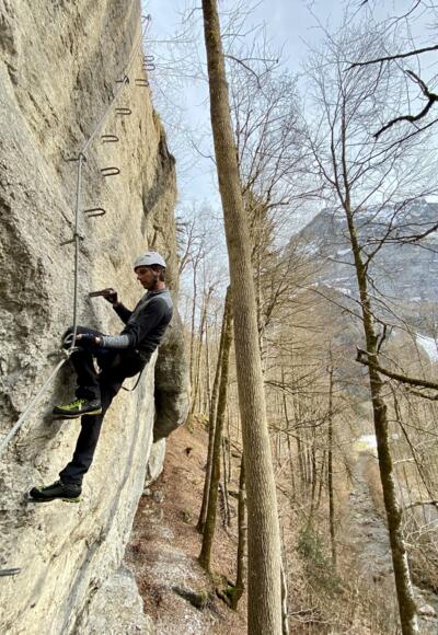 Einstieg zum Abendrot Klettersteig