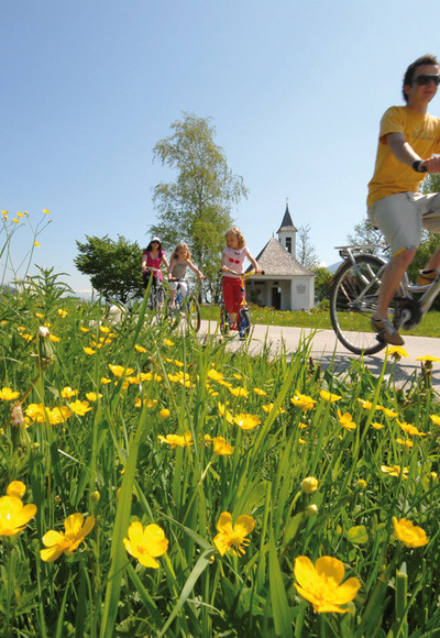 Radfahrer in Radfeld
