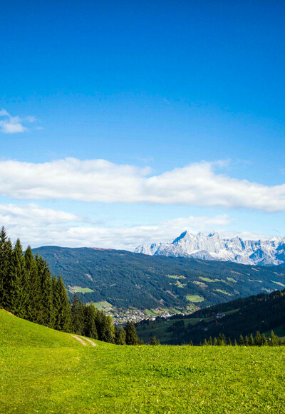 Ausblick vom Bergrestaurant Sattelbauer