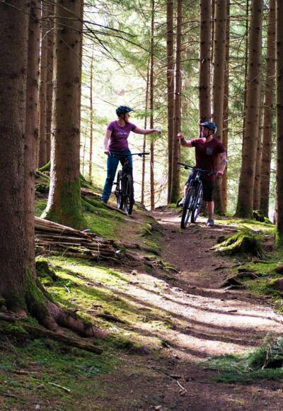 Radtour durch die Wälder