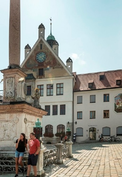 Marienplatz mit Mariensäule