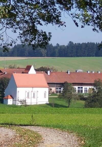 Blick auf die Kirche St. Maria in Wald