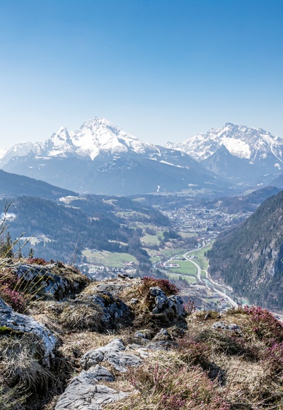 Blick von der Lärchecker Wand über das Berchtesgadener Tal