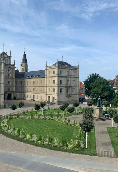 Ehrenburg und Rondell im Zentrum von Coburg