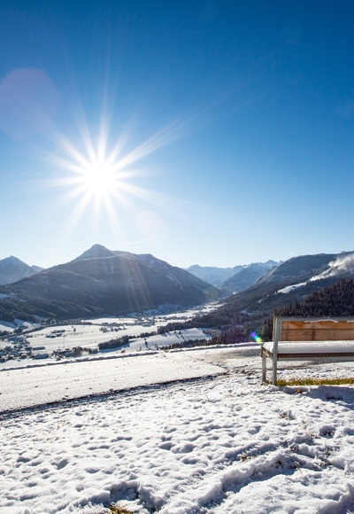 Aigenberg traumhafter Ausblick ins Flachautal