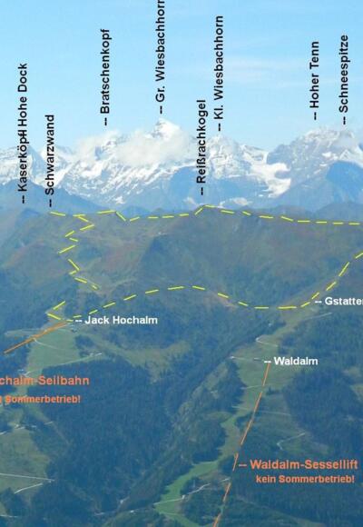 Blick vom Grubereck übers Rauristal zu unserer Tour