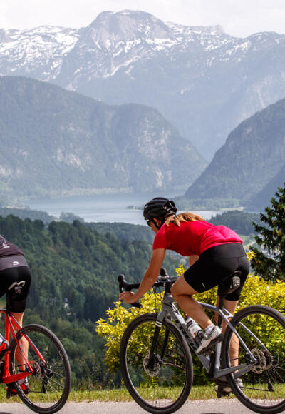 Rennradfahrer in Bad Goisern