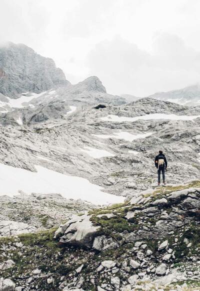 Toller Anblick des Bergmassives am Dachsteinrundwanderweg