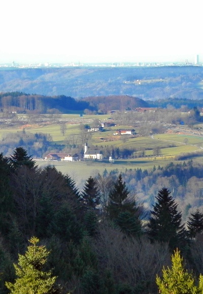 Blick Richtung Irschenberg und München