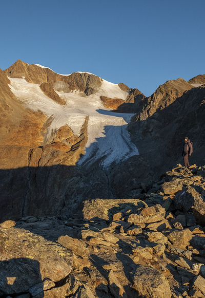 Die Wildspitze vom Wilden Mannle aus gesehen.