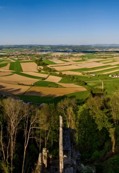 Panoramablick Burgruine Schaunberg