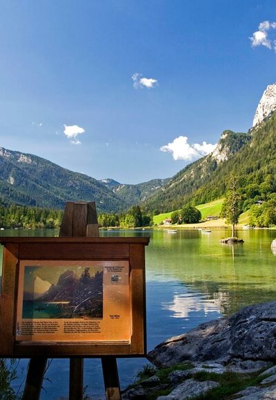 Infotafel zu den Malern am Hintersee