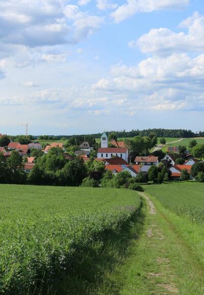 Wanderweg über die Felder