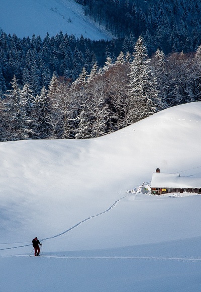 Schönes Skigelände bei der Oberen Freudenreichalm