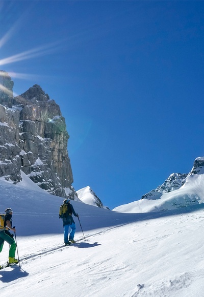 Die Skitour durch das Watzmannkar ist ambitioniert, aber wunderschön.