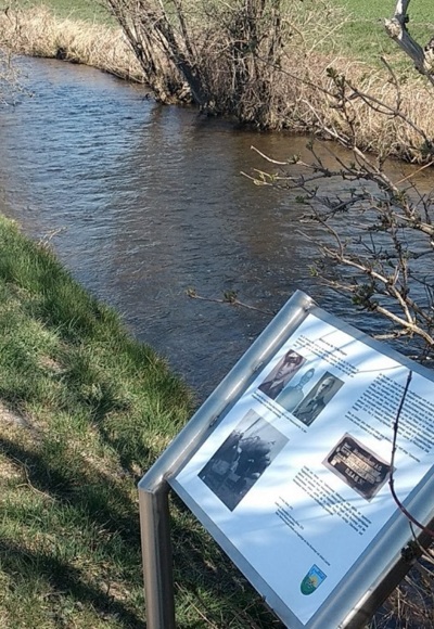 Infotafel Flugzeugabsturz an der Goldach