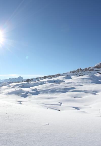 Gottesacker mit Panoramaweg und Skigebiet Ifen