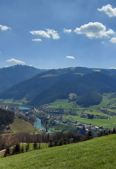 Ternberg Blick vom Reitnerberg ins Orstzentrum