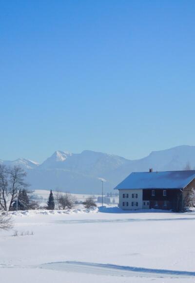 Bergblick Freibad Loipe