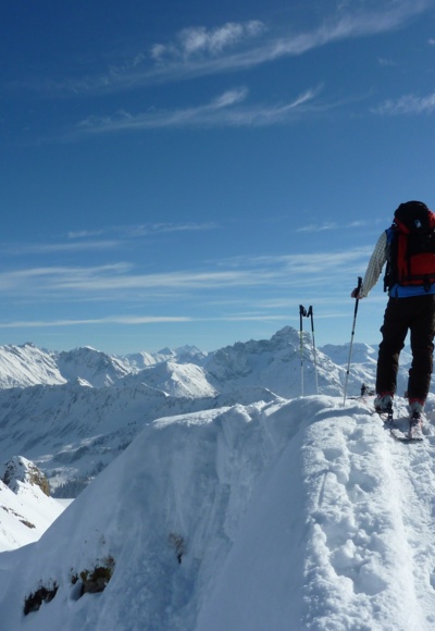 Am Gipfel des Hehlekopf im Winter