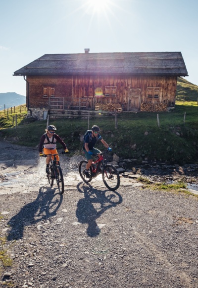 Mountainbiker in Damüls