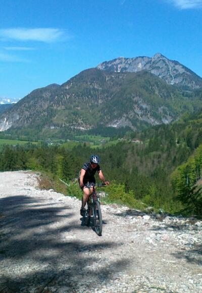 Auffahrt zum Strubberg, Blick Richtung Scheffau