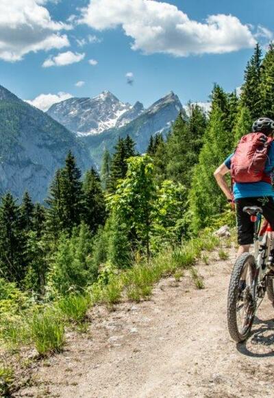 bergauf auf Forststraßen mit herrlichen Ausblicken