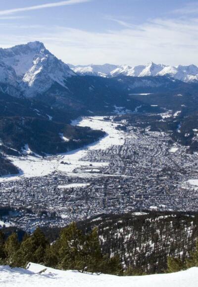 Vom Wank hat man die schönsten Blicke auf Garmisch-Partenkirchen.