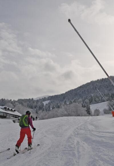 Start bei der Talstation der Hausbergbahn
