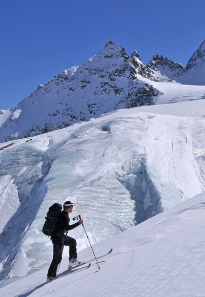 Anstieg zum Piz Buin.