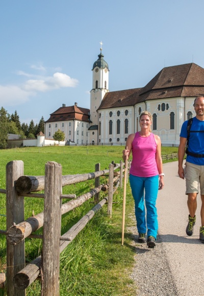 Start Meditationsweg an der Wieskirche