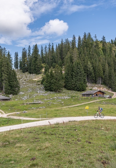 Mountainbiker auf der Moosenalm