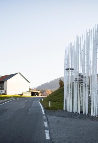 BUS:STOP Krumbach, Haltestelle Bränden