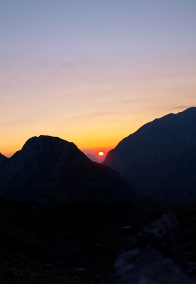 Sonnenaufgang Nähe Laufener Hütte