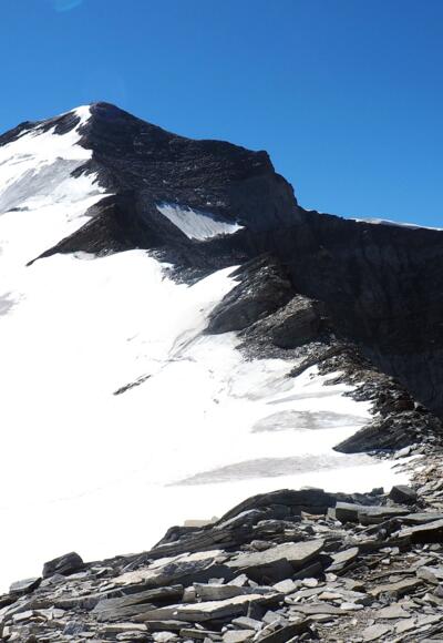 Obere Ödenwinkelscharte 3228m mit Johannisberg