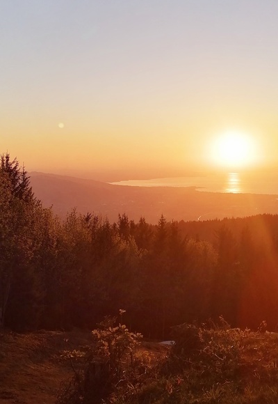 Sonnenuntergang Lank mit Blick zum Bodensee