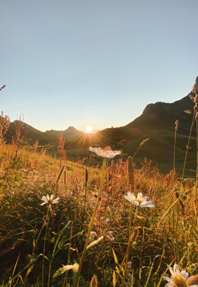 Sonnenaufgang Biberacher Hütte