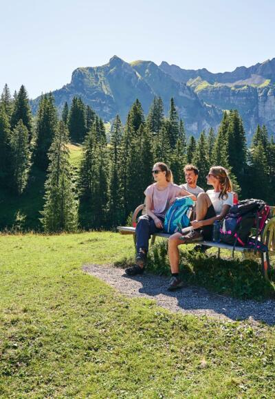 Wandergebiet Mellau mit Klippern im Hintergrund