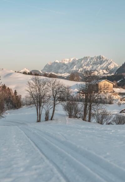 Langlaufen Hinterthiersee Winter Loipe