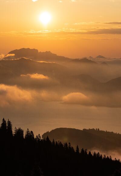 Frühmorgens Blick vom Simteberg