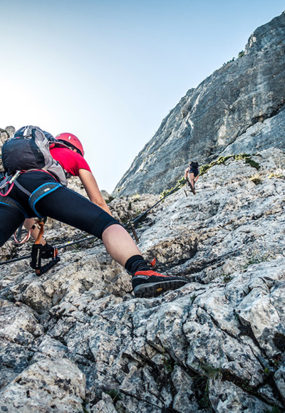 Einstieg Hochstaufen Klettersteig