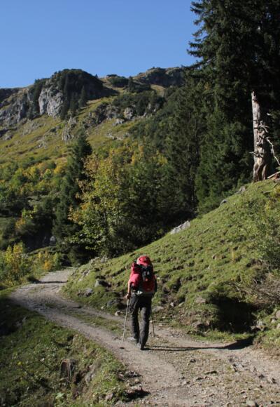 Zustieg zur Biberacher Hütte