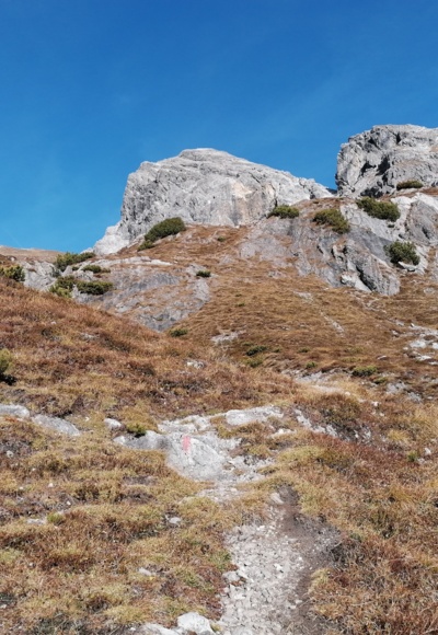Hinten die Bretterspitze im Blick