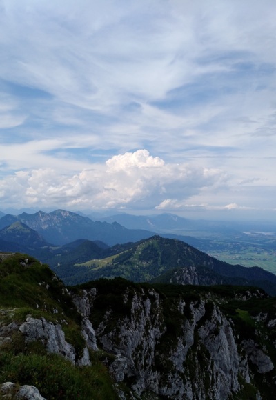 Ausblick von der Benediktenwand Richtung Westen