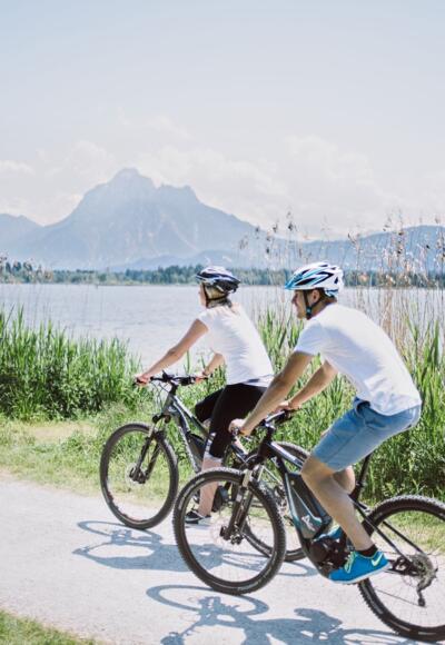 Radfahrer am Hopfensee