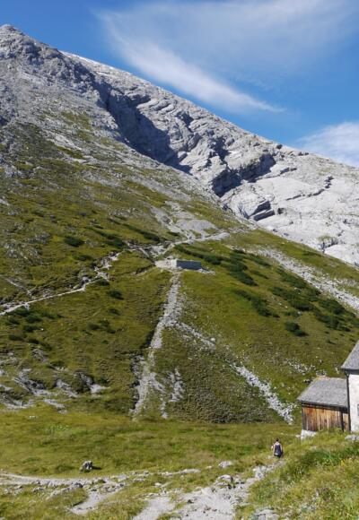 Aufbruch zum Watzmann-Nordgipfel, dem Hocheck.