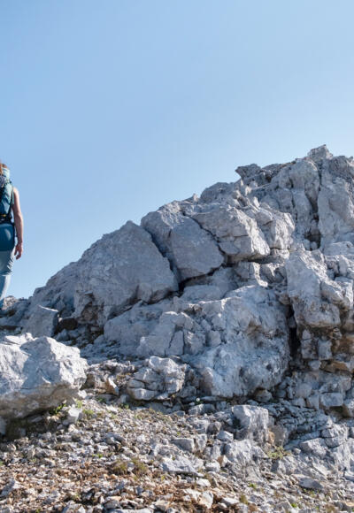 Fast geschafft: Gipfelanstieg zur Speckkarspitze