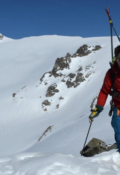 Wallhorner Törl, Blick auf die Gipfel über dem Mullwitzkees