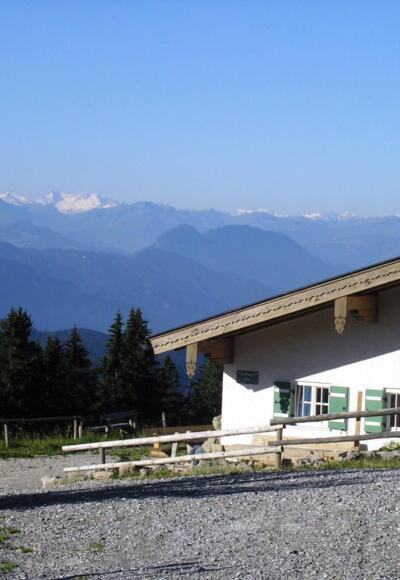 Blick von der Feichteckalm Richtung Süden in die Zentralalpen
